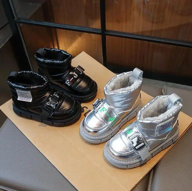 Korea stiilis lumesaapad lastele Paksud soojad talvejalatsid lastele Pehmed plüüsist puuvillased lumesaapad Poistele Tüdrukutele Moodsad saapad