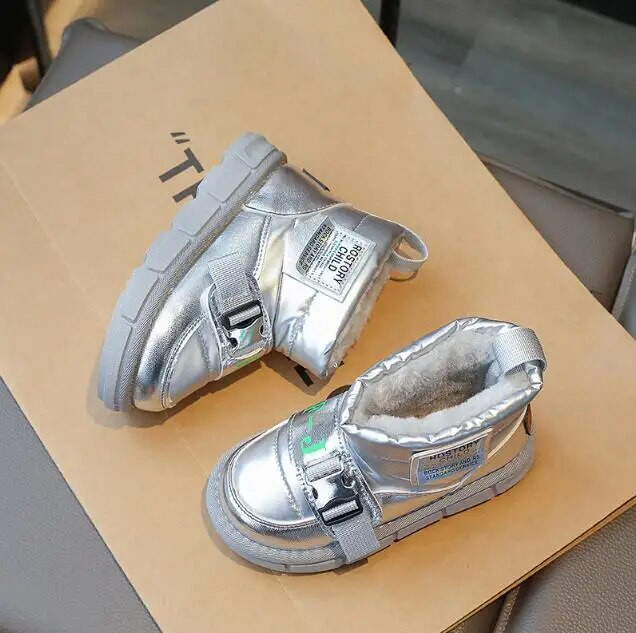 Korea stiilis lumesaapad lastele Paksud soojad talvejalatsid lastele Pehmed plüüsist puuvillased lumesaapad Poistele Tüdrukutele Moodsad saapad