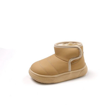 Παιδικά μοντέρνα μποτάκια για κορίτσια Ευέλικτα μαλακά για αγόρια μονόχρωμο ράψιμο Baby boys Δερμάτινες κοντές μπότες Πλατφόρμα Αντιολισθητικές 2023 Νέο