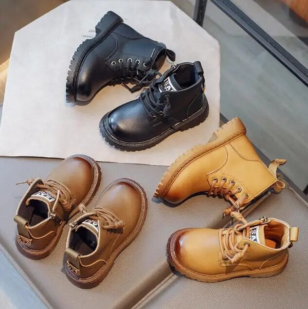 Tüdrukute lumesaapad 2023, uued ühevärvilised Suurbritannia stiilis klassikalised poiste poolsaapad Laste mitmekülgsed lumekingad kooliks