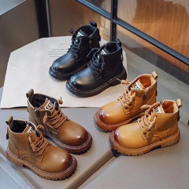 Tüdrukute lumesaapad 2023, uued ühevärvilised Suurbritannia stiilis klassikalised poiste poolsaapad Laste mitmekülgsed lumekingad kooliks