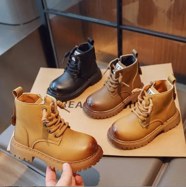 Tüdrukute lumesaapad 2023, uued ühevärvilised Suurbritannia stiilis klassikalised poiste poolsaapad Laste mitmekülgsed lumekingad kooliks