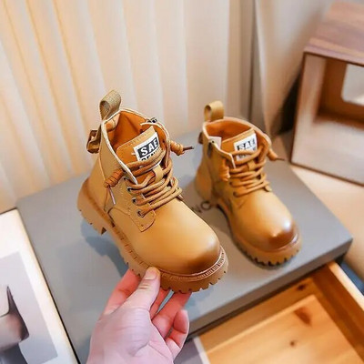 Mergaičių madingi batai 2023 m. Nauji juodi minkšti sniego batai neslystantys vaikiški odiniai šilti batai princesės vaikiški sportiniai batai berniukams sportbačiai