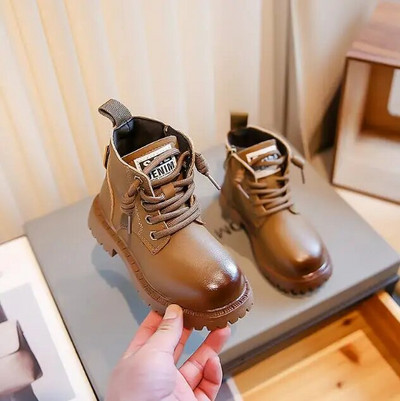 Mergaičių madingi batai 2023 m. Nauji juodi minkšti sniego batai neslystantys vaikiški odiniai šilti batai princesės vaikiški sportiniai batai berniukams sportbačiai