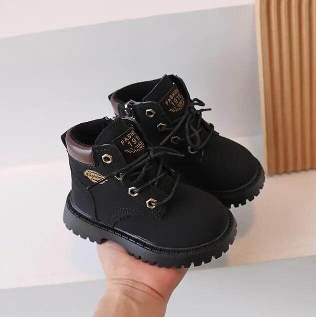 Cizme de zăpadă pentru copii, pantofi de zăpadă ocazional pentru fete, glezne calde pentru copii, impermeabile la modă, moale, anti-alunecare, cizme de modă toamnă iarnă