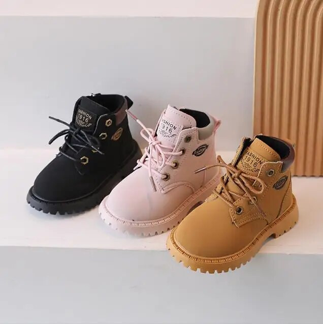 Cizme de zăpadă pentru copii, pantofi de zăpadă ocazional pentru fete, glezne calde pentru copii, impermeabile la modă, moale, anti-alunecare, cizme de modă toamnă iarnă