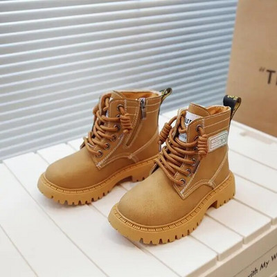 Φθινόπωρο Χειμώνας Κορίτσια Παιδικά Μποτάκια Χιονιού Αγόρια Δερμάτινα Μποτάκια Λούτρινα Μόδα Αδιάβροχα Αντιολισθητικά Ζεστά Παπούτσια Χιονιού για Παιδικά Αθλητικά Παπούτσια