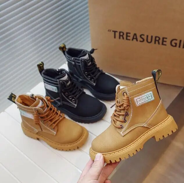 Φθινόπωρο Χειμώνας Κορίτσια Παιδικά Μποτάκια Χιονιού Αγόρια Δερμάτινα Μποτάκια Λούτρινα Μόδα Αδιάβροχα Αντιολισθητικά Ζεστά Παπούτσια Χιονιού για Παιδικά Αθλητικά Παπούτσια