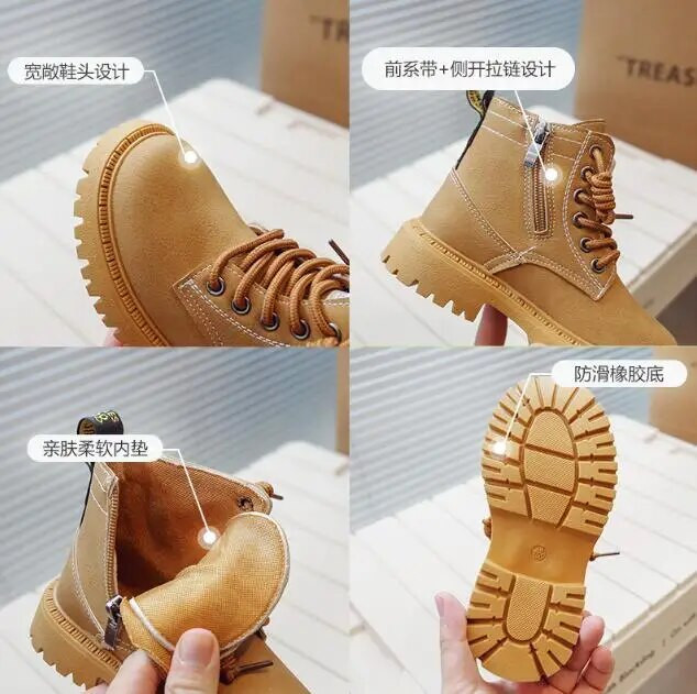 Φθινόπωρο Χειμώνας Κορίτσια Παιδικά Μποτάκια Χιονιού Αγόρια Δερμάτινα Μποτάκια Λούτρινα Μόδα Αδιάβροχα Αντιολισθητικά Ζεστά Παπούτσια Χιονιού για Παιδικά Αθλητικά Παπούτσια