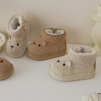 Παιδικά Νέες 2024 Χειμερινές Μπότες Αγόρια Κορίτσια Cute Rabbit Sheep Ζεστές βελούδινες μπότες χιονιού Baby Soft Sole Casual βαμβακερά παπούτσια Μέγεθος 17-30