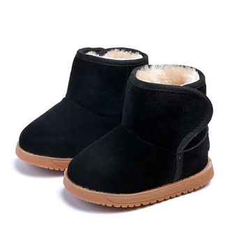 Χειμωνιάτικο ζεστό για αγόρια, κορίτσια, μπότες για το χιόνι Παπούτσια μόδας επίπεδη με βελούδινα παιδικά μποτάκια για το χιόνι Παπούτσια 13-15 εκ.