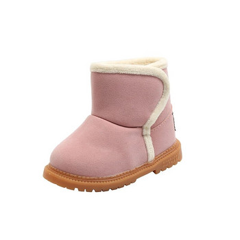Зимни топли ботуши за сняг за момчета и момичета Обувки Модни плоски с плюшени детски детски ботуши за сняг Обувки 13-15 CM Бебешки ботуши Обувки за малки деца