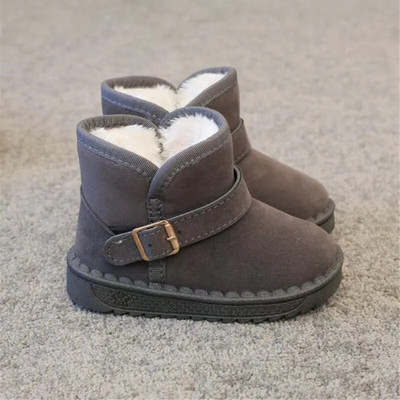 Copii Pluș Cizme de zăpadă Piele Gros Băiat Fată Pantof căptușit din bumbac Moda Copii Pantof Casual