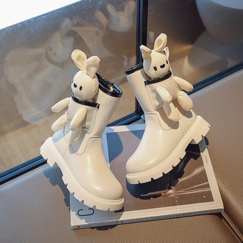 Μπότες για κορίτσια Νέα χειμερινή μόδα Little Bear Rabbit Long Boots Παιδικά παπούτσια Princess Παιδικά Ζεστά βελούδινα βαμβακερά παπούτσια Αντιολισθητικές μπότες
