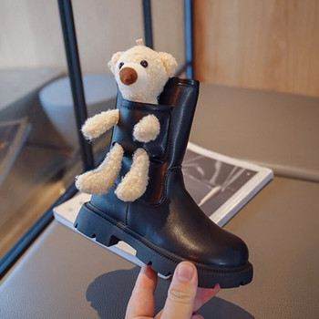 Μπότες για κορίτσια Νέα χειμερινή μόδα Little Bear Rabbit Long Boots Παιδικά παπούτσια Princess Παιδικά Ζεστά βελούδινα βαμβακερά παπούτσια Αντιολισθητικές μπότες
