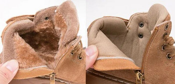 SandQ бебешки ботуши за момченца обувки от естествена кожа зимни обувки за деца chaussure zapato детски обувки ботуши за момичета Топли