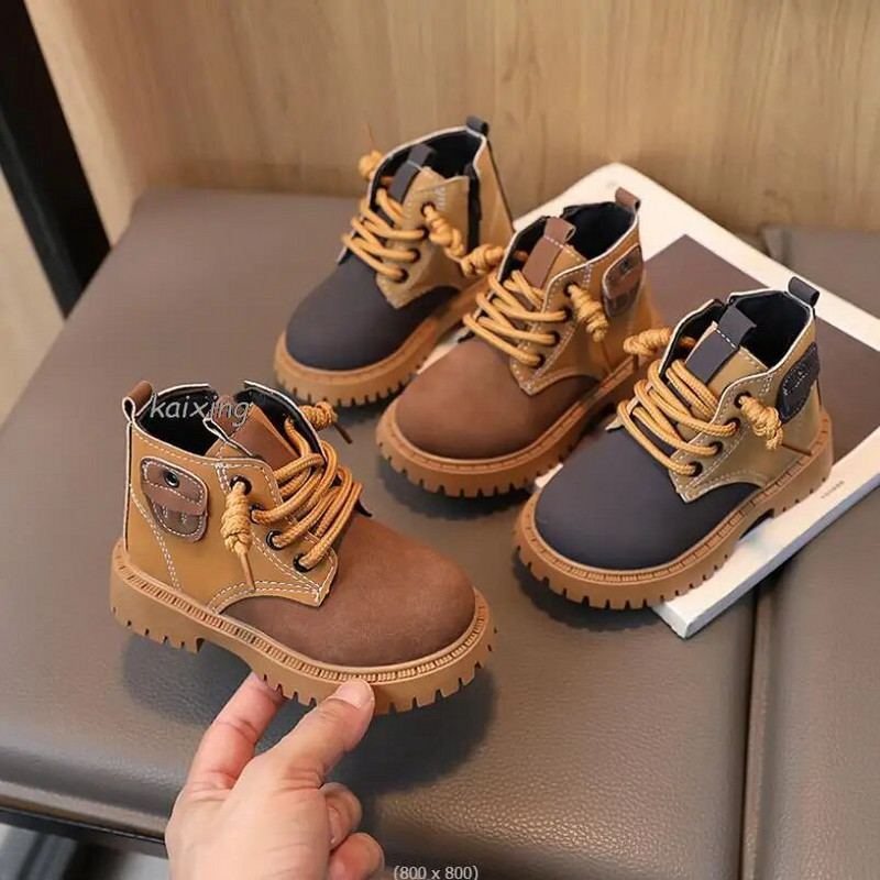 Kūdikių vaikiški trumpi batai berniukams rudens žiemos batai odiniai vaikiški batai madingi kūdikiai mergaičių batai batai vaikiški sniego batai