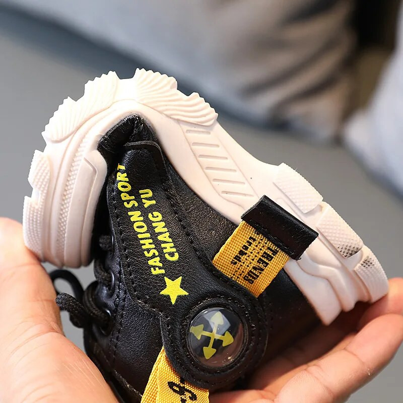 Vaikiški batai berniukams odiniai batai rudens žiemos vandeniui atsparūs lauko batai vaikams Laisvalaikio batai mergaitėms su užtrauktuku šone