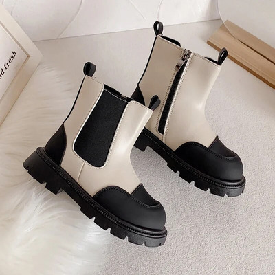 Νέες δερμάτινες μπότες για αγόρια Ευέλικτο μαλακό αναπνεύσιμο Παιδικό μπότες Chelsea για κορίτσια PU Kids Fashion Casual κοντά μπότες Βρετανία PU