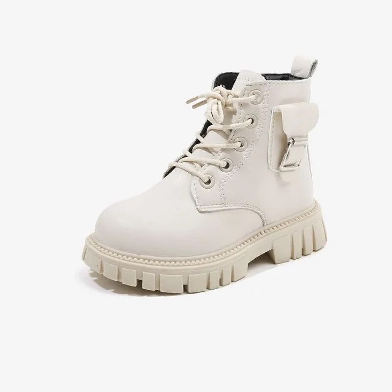 Talvised uued lastesaapad tüdrukutele Mood Klassikalised lühikesed saapad Kooliõpilastele Libisemisvastased Lapsed Vabaajajalatsite tasku poistele