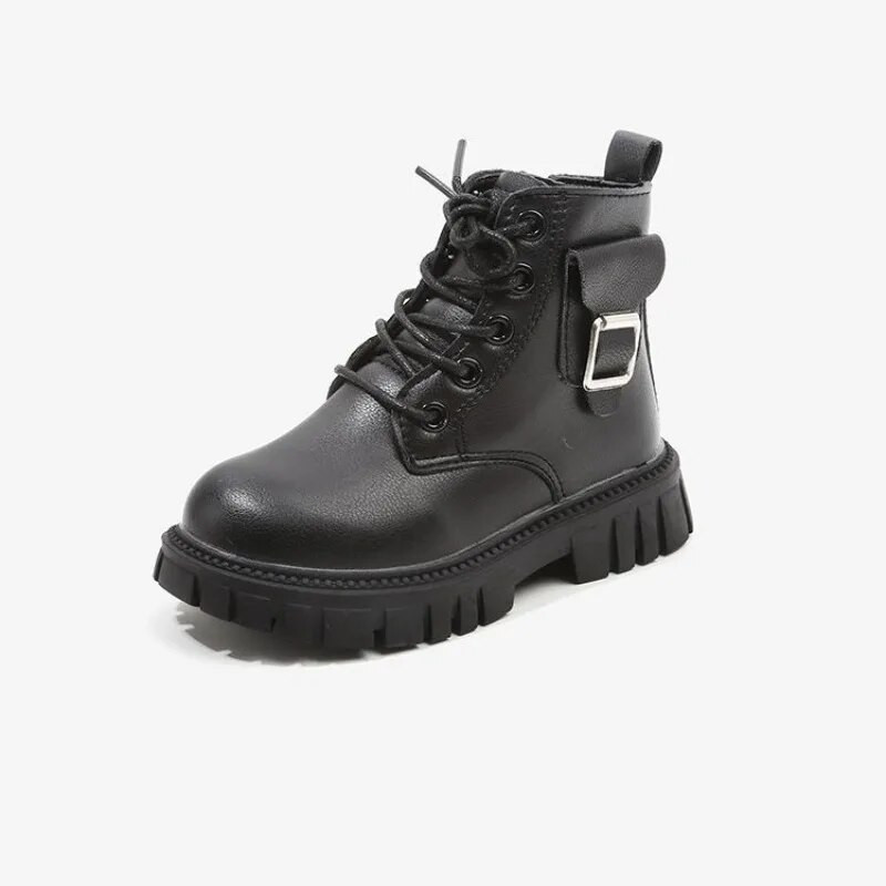 Talvised uued lastesaapad tüdrukutele Mood Klassikalised lühikesed saapad Kooliõpilastele Libisemisvastased Lapsed Vabaajajalatsite tasku poistele