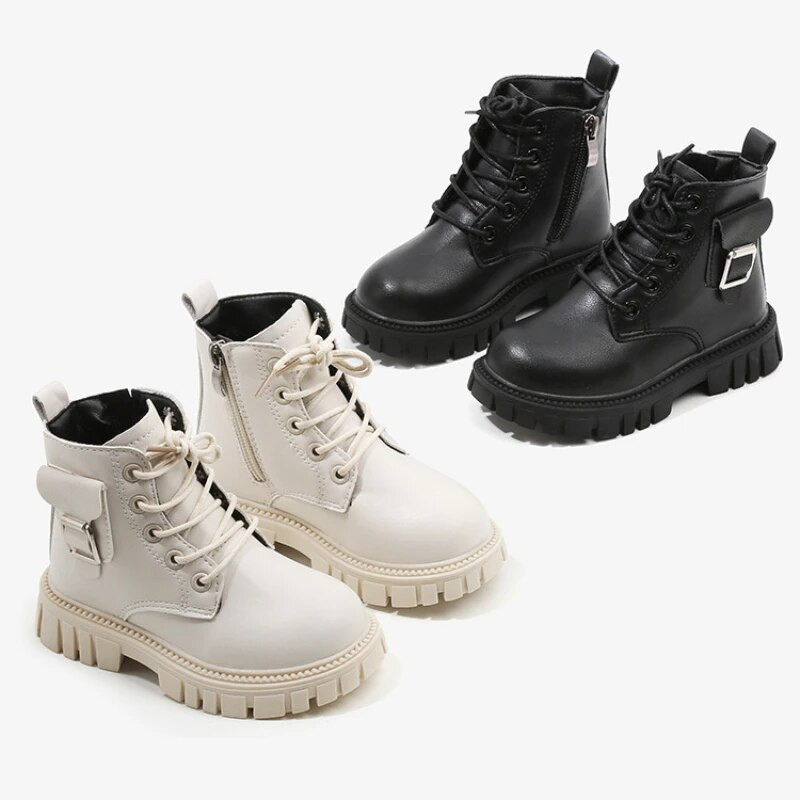 Talvised uued lastesaapad tüdrukutele Mood Klassikalised lühikesed saapad Kooliõpilastele Libisemisvastased Lapsed Vabaajajalatsite tasku poistele