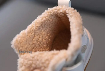 Νέες παιδικές μπότες φθινοπώρου/χειμώνα για αγόρια Ζεστή βελούδινη σόλα από καουτσούκ Παιδικά αθλητικά παπούτσια για κορίτσια μόδας 22-31