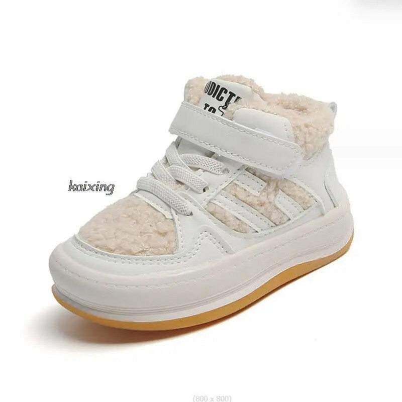 Uued sügis-/talvised lastesaapad poistele Soojad plüüs kummitallaga Väikelapsed Laste Tossud Moodsad Tüdrukute Saapad 22-31