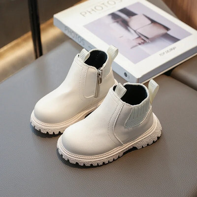 Lastele Tüdrukutele Saapad Roosa Beež Must Korea Stiilis Laste Mood vabaaja Lühikesed Saapad Lihtsad Ümara ninaga Mitmekülgsed Pehme Hingavad