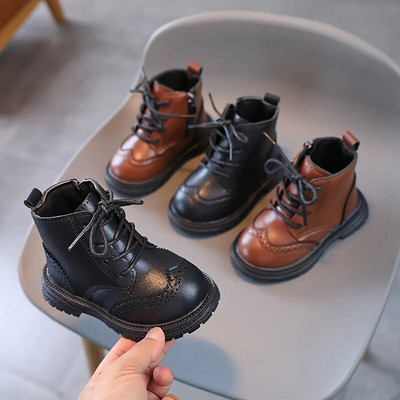 Cizme din piele pentru copii noi pentru băieți Cizme scurte 1-6 ani fete botine pentru copii pantofi din piele pentru copii mici pantofi toamnă iarnă