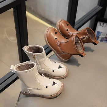 2024 Νέες παιδικές κοντές μπότες ζεστά βελούδινα Ζώα κινουμένων σχεδίων Χαριτωμένα αγόρια για κορίτσια Μπότες μεσαίου μεγέθους Απλές αντιολισθητικές παιδικές καθημερινές βαμβακερές μπότες