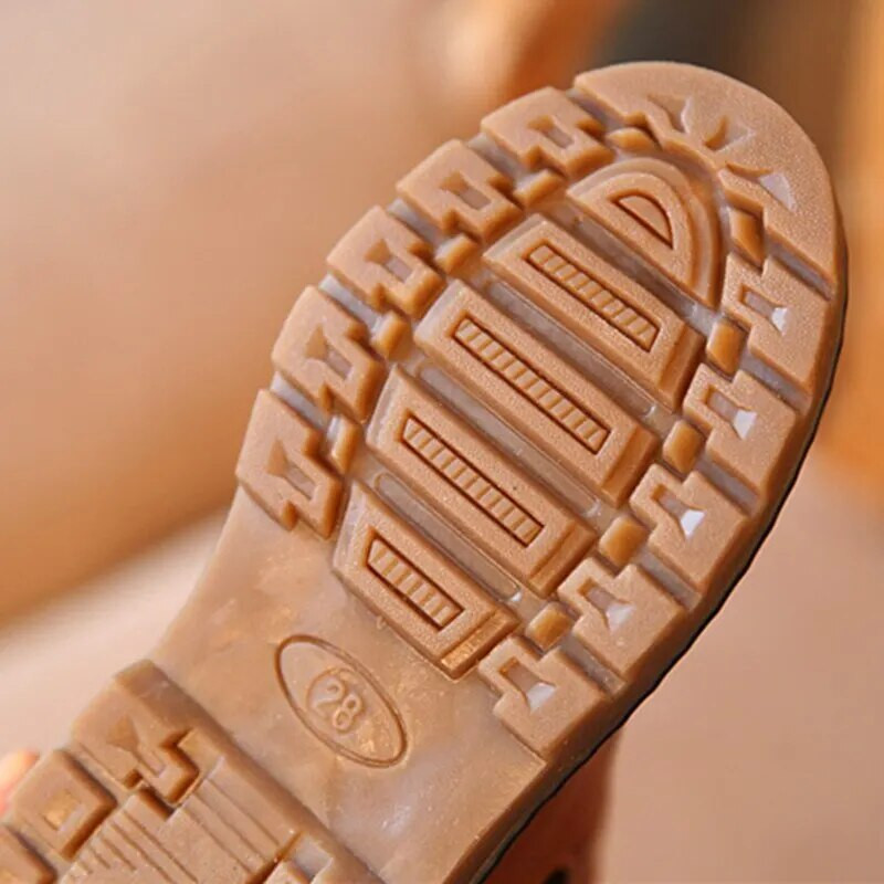 2023 m. rudenį ir žiemą Nauji vaikiški Martin Boots berniukų odiniai batai Mergaičių trumpi batai Britanijos madingi viduriniai vienviečiai batai