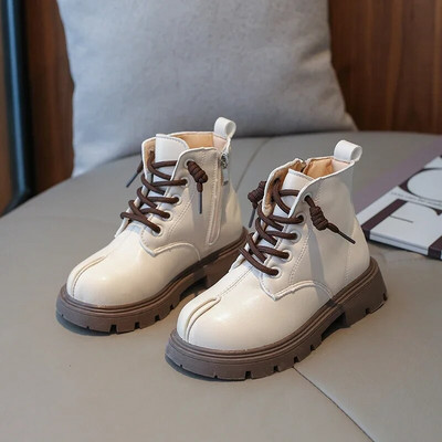 Dječje kožne čizme u korejskom stilu, male djevojčice, kratke čizme s mekim potplatom 2023., nove modne dječje čizme protiv klizanja, jesen i zima