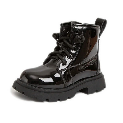 2023. aasta uued mustad tüdrukute saapad Drop Shipping lastele Mood vabaaja nahast saapad PU Lastele, libisemiskindlad poistele, soojad saapad, lihtsad koreapärased