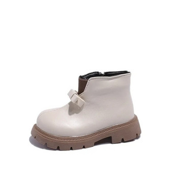 Fashion Bowknot Ankle Boots Girls Princess Shoes Νέα 2024 Απλές αντιολισθητικές κοντές μπότες Παιδικές ζεστές βελούδινες βαμβακερές μπότες Μέγεθος 23-33