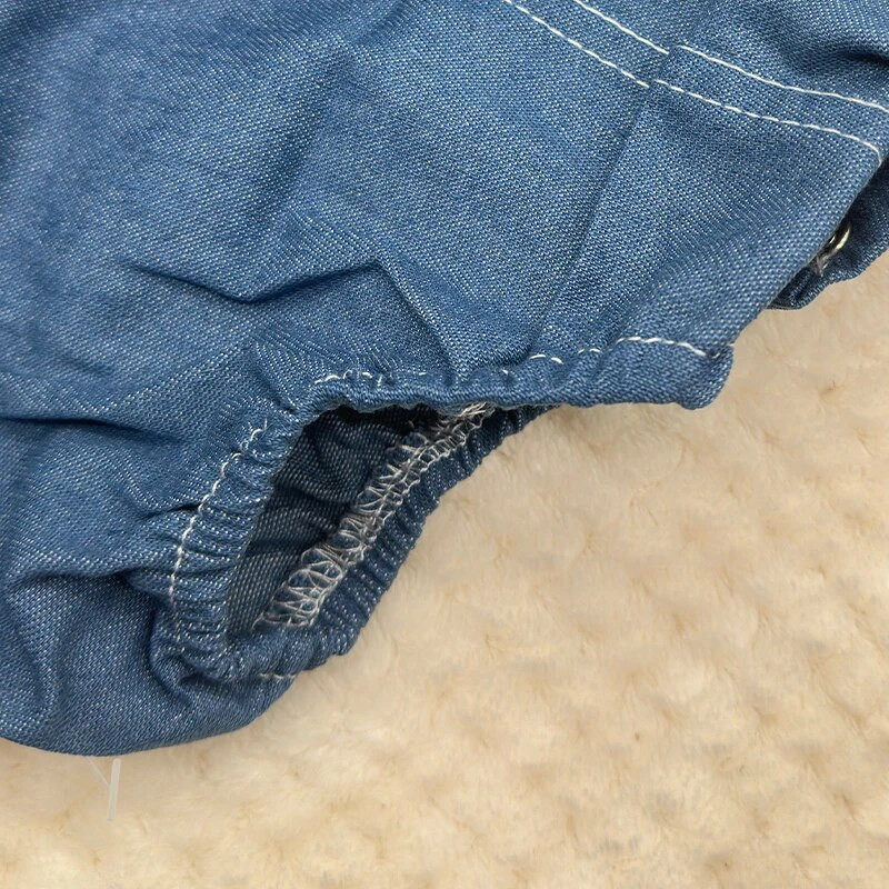 Kūdikiui berniukui, mergaitei džinsiniai kombinezonai, kelnaitės, kombinezonas kelnės Korėjietiško stiliaus, vientisos mėlynos kaubojiškos krūtinės kombinezonas, džinsai su antkrūtiniu