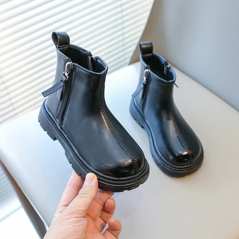 2023 Νέες καθημερινές μπότες για κορίτσια με φερμουάρ στο πλάι Παιδικές μπότες Chelsea για αγόρια Βρεττανική αναπνεύσιμες αντιολισθητικές Παιδικές μπότες Ευέλικτο