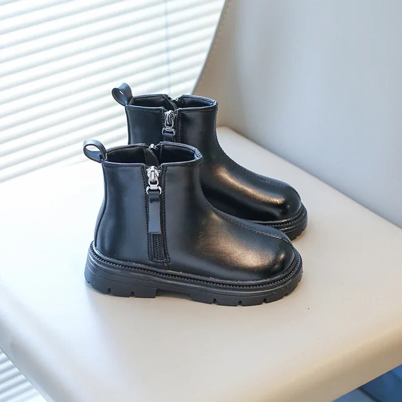 2023 Νέες καθημερινές μπότες για κορίτσια με φερμουάρ στο πλάι Παιδικές μπότες Chelsea για αγόρια Βρεττανική αναπνεύσιμες αντιολισθητικές Παιδικές μπότες Ευέλικτο