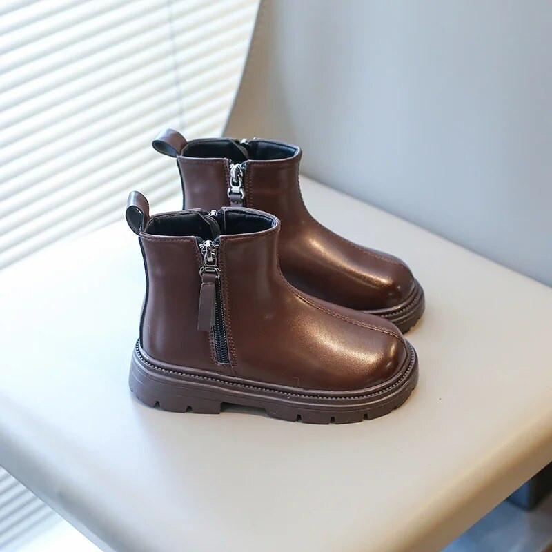 2023 Νέες καθημερινές μπότες για κορίτσια με φερμουάρ στο πλάι Παιδικές μπότες Chelsea για αγόρια Βρεττανική αναπνεύσιμες αντιολισθητικές Παιδικές μπότες Ευέλικτο