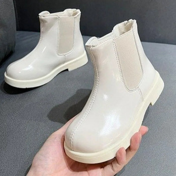 Нови детски модни ботуши за момчета Детски обувки в британски стил Прости нехлъзгащи се дишащи ботуши за момичета До глезена Drop Shipping Сладки