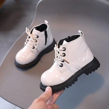 Παιδικά παπούτσια Brightly Leather Νέα μόδα 2024 Παιδικά Κοντές μπότες Αντιολισθητικά Παπούτσια Ζεστά ζεστά παιδικά παπούτσια για κορίτσια αγόρια