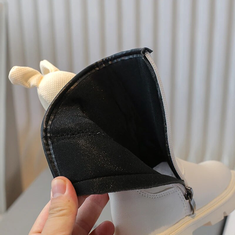 Vaikiški madingi batai 2023 m. Nauji juodi berniukų ir mergaičių batai su aukšta platforma Rudens madingi modeliai Didelio dydžio vaikiški batai