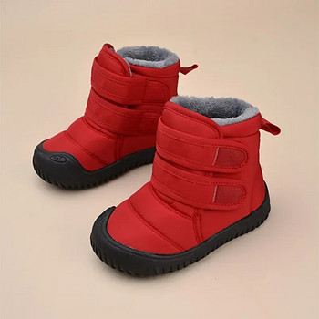Παιδικά Snow Boots Βαμβακερά παπούτσια για αγόρια Βελούδινα ζεστά χειμωνιάτικα μποτάκια για κορίτσια μονόχρωμο στυλ Βρετανίας 2023 Απλό, αντιολισθητικό φθινόπωρο