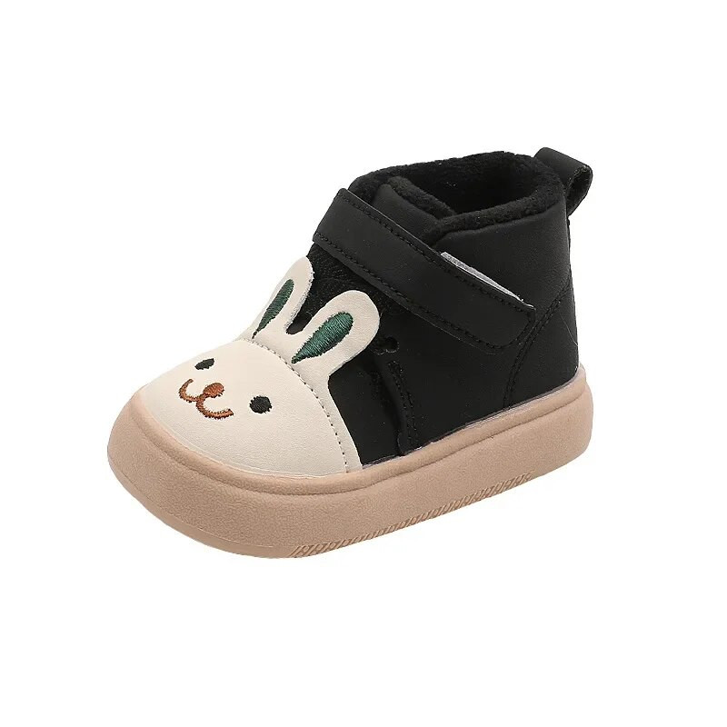 2023 m. animacinių filmų zuikis, mielas kabliuko ir kilpos mergaičių batai vaikiški mados platforma, laisvalaikio trumpi batai berniukams, medvilniniai, siunčiami, PU