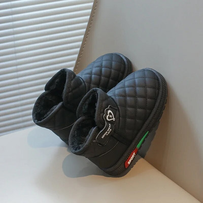 2023 m. vaikiški sniego batai mergaitėms trumpi batai žiemai berniukams ir mergaitėms madingi batai siuvami šilti medvilniniai vaikiški princesiški batai, mieli