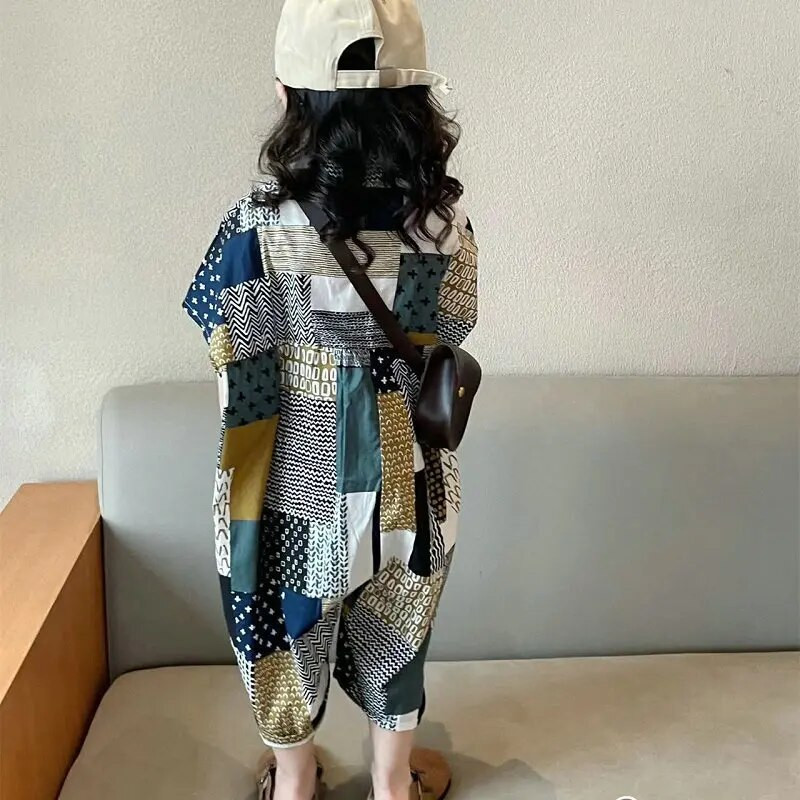 2023. aasta beebitüdrukute suverõivad, trükitud püksid, vabaaja püksid, mugavad kombinesoonid lastele, laste sünnipäevariided