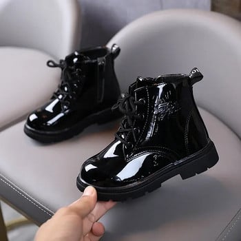 botas Boys Ankle Boots 2023 Άνοιξη Φθινόπωρο Παιδικά Αθλητικά Παπούτσια για κορίτσια Μόδα Λάκα Δερμάτινα Κοντά Μποτάκια Παιδικά Παπούτσια ботинки