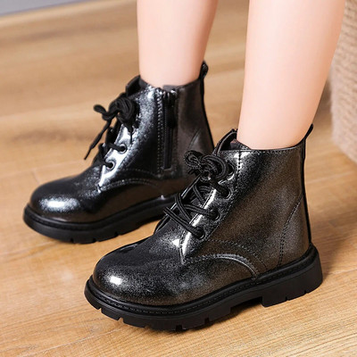 botas Botine baieti 2023Primavara toamna pantofi copii pantofi fete moda piele lacuita cizme scurte pantofi copii ботинки