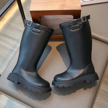 Модни ботуши за момичета Детски ежедневни плоски обувки Външни обувки за сняг Бебешки неплъзгащи се водоустойчиви детски обувки Снежни ботуши Детски маратонки