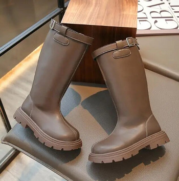 Модни ботуши за момичета Детски ежедневни плоски обувки Външни обувки за сняг Бебешки неплъзгащи се водоустойчиви детски обувки Снежни ботуши Детски маратонки